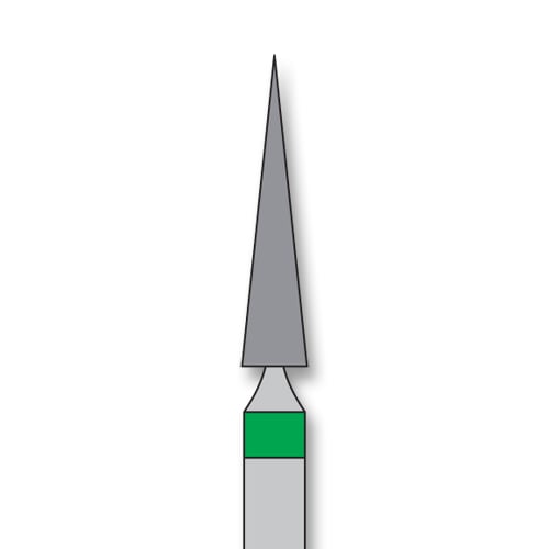 iSmile FG #859.021 C Needle Diamond Bur, Coarse Grit, 2.1 mm Head, 10.0 mm Length, 5/Pk