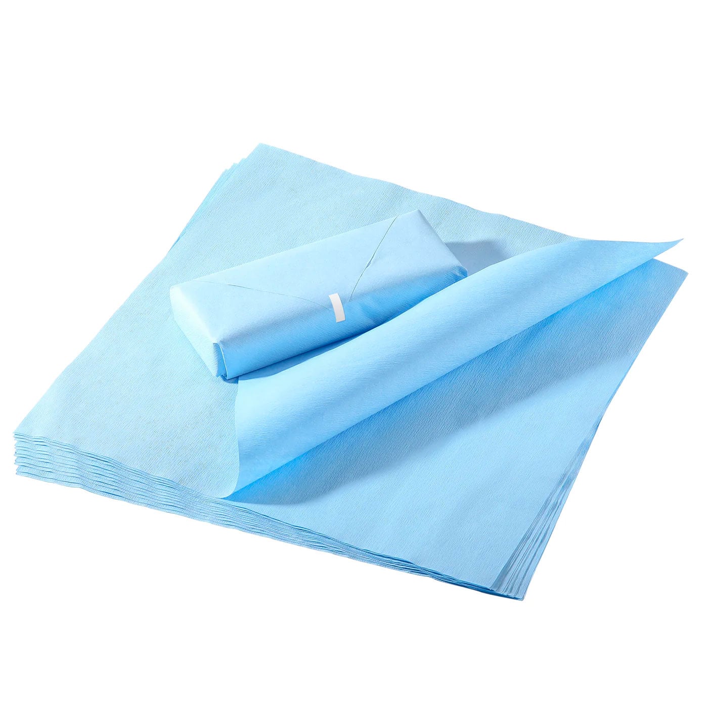JMU CSR Autoclave Sterilization Wrap Sheets Crepe Paper, 12" x 12", Blue, 1000/Case