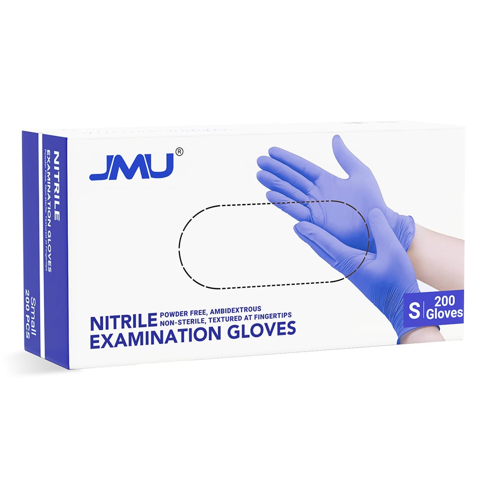 JMU Nitrile Exam Gloves, Powder Free, Small, Violet Blue, 1200/Case, JMU-1200