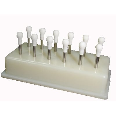 JSP RD1 Arkansas Stone, 1/16" FG, Round, White, Mounted, Aluminum Oxide, 12/Pk