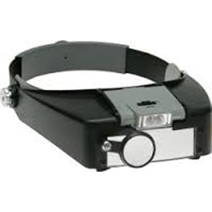 JSP Lighted Visor with 3 Lenses, 4 Magnifications (1.8X–4.8X), LED Lamp, Adjustable Headband