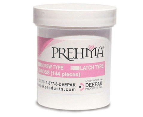 Prehma Webbed Screw-On White Prophy Polishing Cups, Latex-Free, Disposable, 144/Pack
