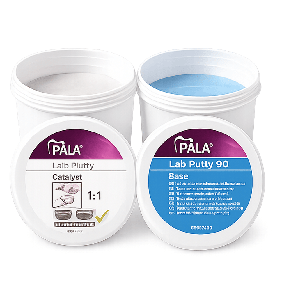 Kulzer Pala Lab Putty 90 Addition-Curing Silicone, Light Blue, 3 kg (2 x 1.5 kg), 1/Pk
