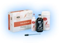Ortho-Jet Acrylic Resin, Self-Curing, Pound Package, Clear, 454g Powder + 236mL Liquid