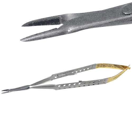 Laschal Castroviejo Needle Holder, 17.75 cm (7"), Straight Micro Tips, Round Handle