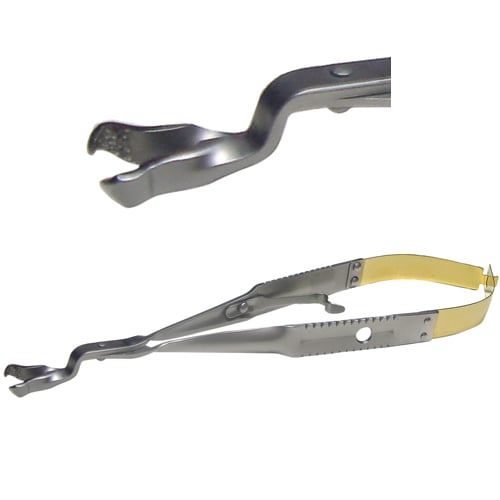 Laschal 90 Degree N/S Inline Endo File Forceps with Thumb Lock