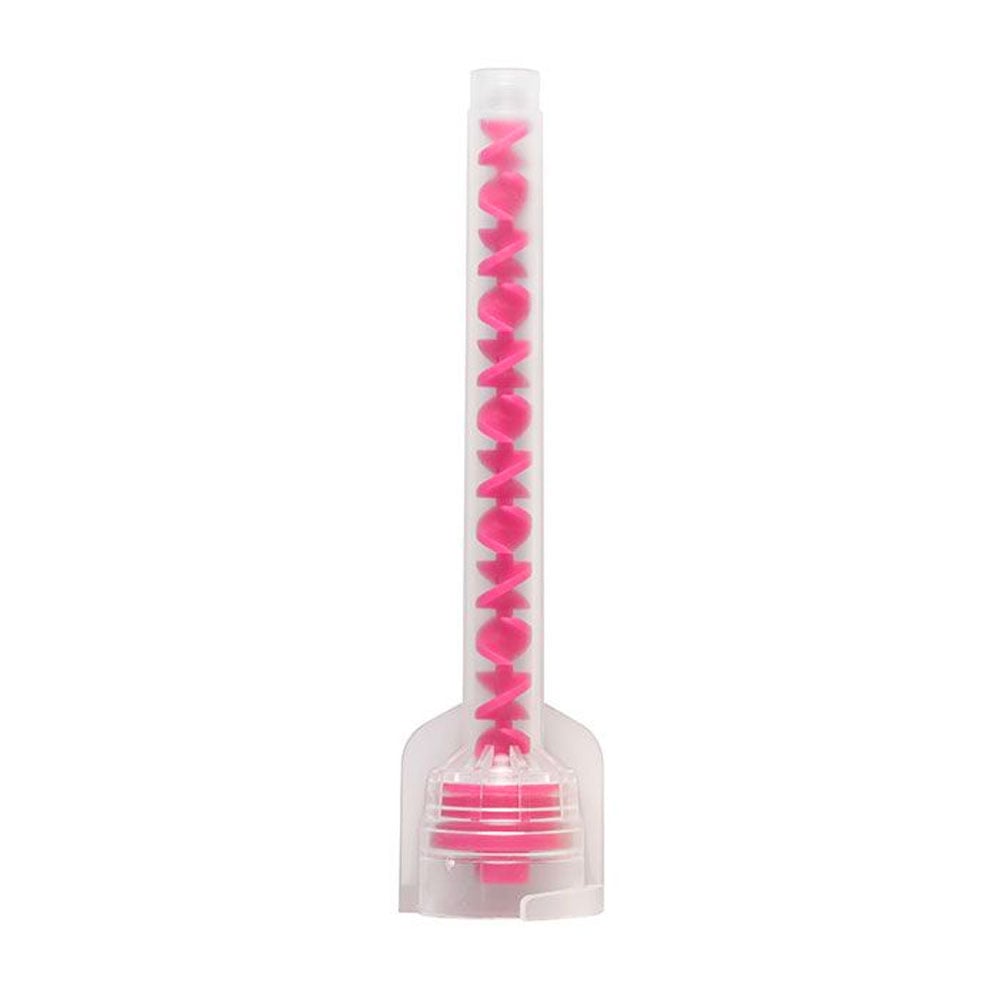 Maxill Krystal Klear Mixing Tips, 1:1, 68mm, Pink, 48/Bag