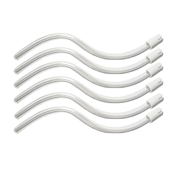 maxill Saliva Ejectors, Bendable, Clear with White Tip, 100/Bag