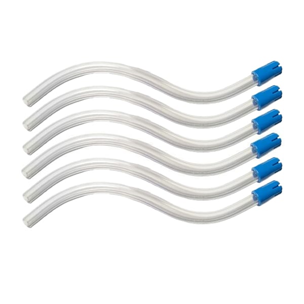 maxill Saliva Ejectors, Bendable, Clear with Blue Tip, 100/Bag