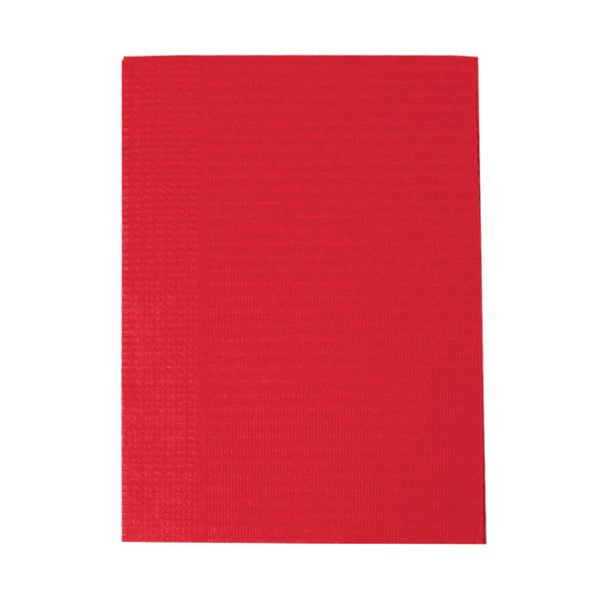 Maxill Vivid Bibs Reinforced Patient Bibs, 13" x 18", 2 Ply (1-Ply Paper/1-Ply Poly), Ruby, 500/Box