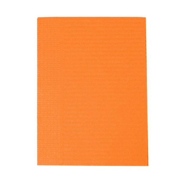 Maxill Vivid Bibs Reinforced Patient Bibs, 13" x 18", 2-Ply (1-Ply Paper/1-Ply Poly), Tangerine, 500/Box