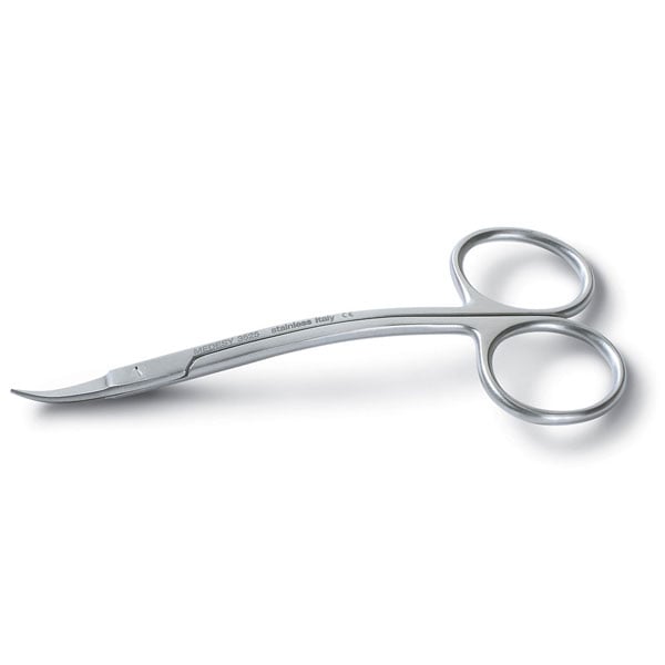 Medesy La Grange Scissors, Curved Super-Cut Tip, 4-5/8" (11.75 cm), Stainless Steel, Made in Italy