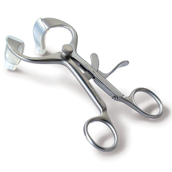 Medesy Adult Mouth Gag, Stainless Steel with Silicone Bite Cushions, Autoclavable, Made in Italy