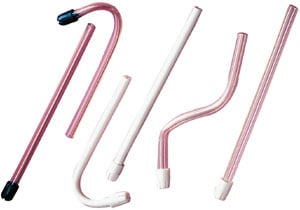 Medicom Clear with Blue Tip Disposable Plastic Saliva Ejector, Wire-Reinforced Tube, Bonded Tip, Bag of 100, #500-100