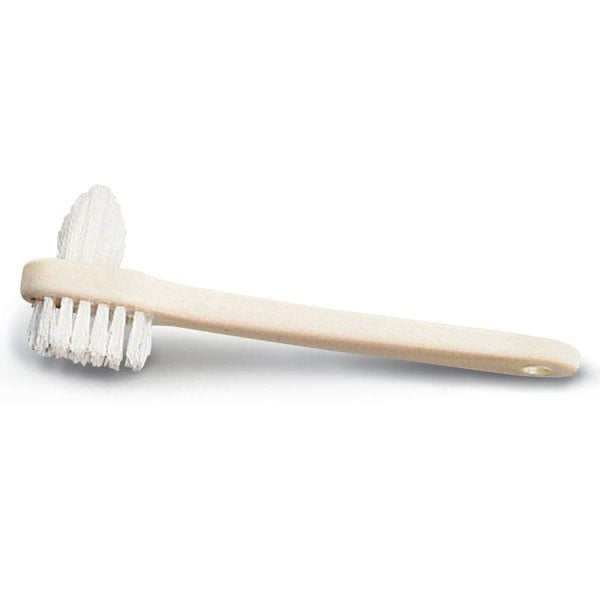 Medline Denture Brushes, Two-Sided, Ivory, Firm Plastic Bristles, 144/Bx