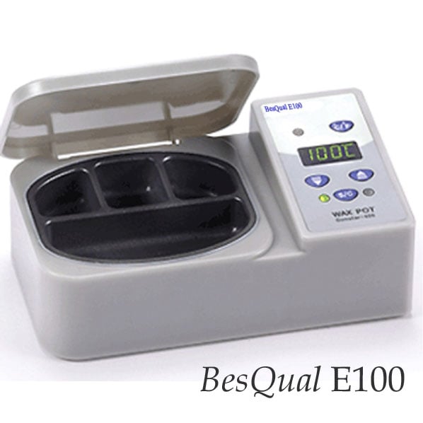 BesQual Digital Wax Pot E100, 4 Compartments, 122°F–248°F, Digital Display