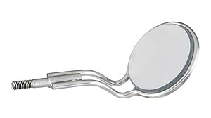 Miltex Size 4 Double-Sided Cone Socket Front-Surface Metal Mouth Mirror, Box of 6