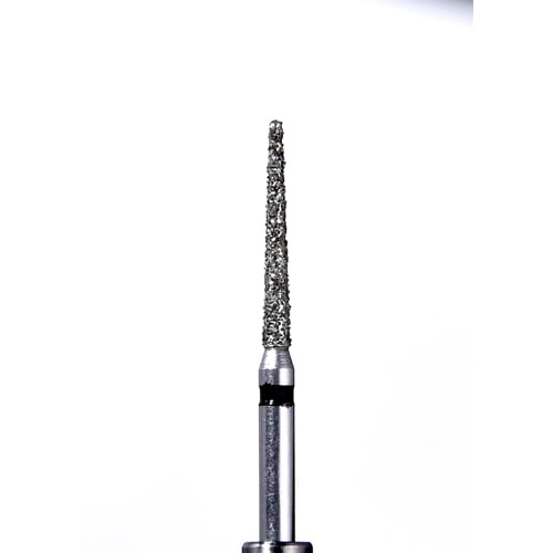 ODS Precision Diamond FG #850.012 Super Coarse Grit, Round End Taper Diamond Bur, 10/Pk