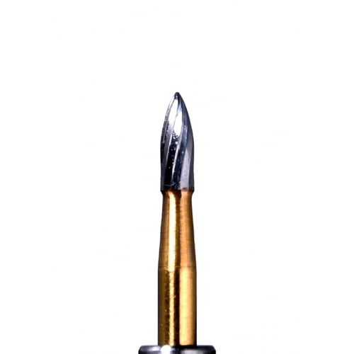 ODS Precision Carbide FG #7104 Flame Shaped 12-Blade Trimming and Finishing Bur, Pack of 10
