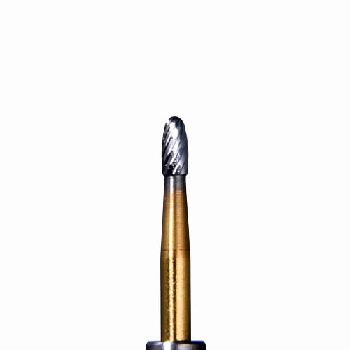 ODS Precision Carbide FG #7404 Egg-Shaped 12-Blade Trimming and Finishing Bur, Pack of 10