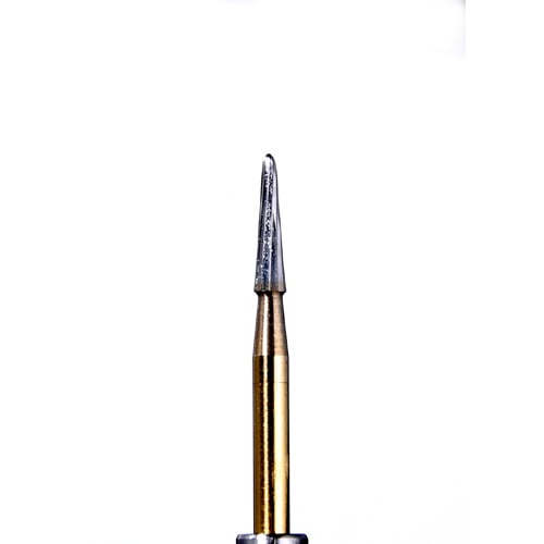 ODS Precision Carbide FG #7612 Taper Pointed, 12 Blade Trimming and Finishing Bur, Pack of 10