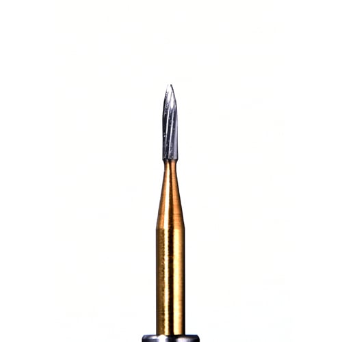ODS Precision Carbide FG #7901 12-Blade Needle-Shaped Trimming and Finishing Bur, Pack of 10