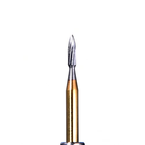 ODS Precision Carbide FG #7902 12-Blade Needle-Shaped Trimming and Finishing Bur, Pack of 10