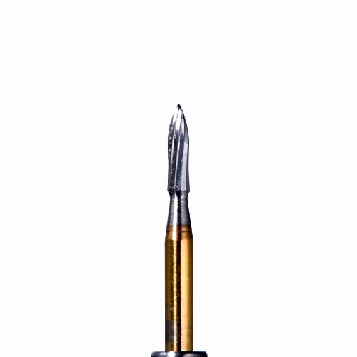 ODS Precision Carbide FG #7903 12-Blade Needle-Shaped Trimming and Finishing Bur, Pack of 10