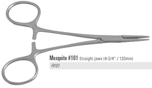 Nordent 4.75" Straight Halstead Mosquito Hemostat