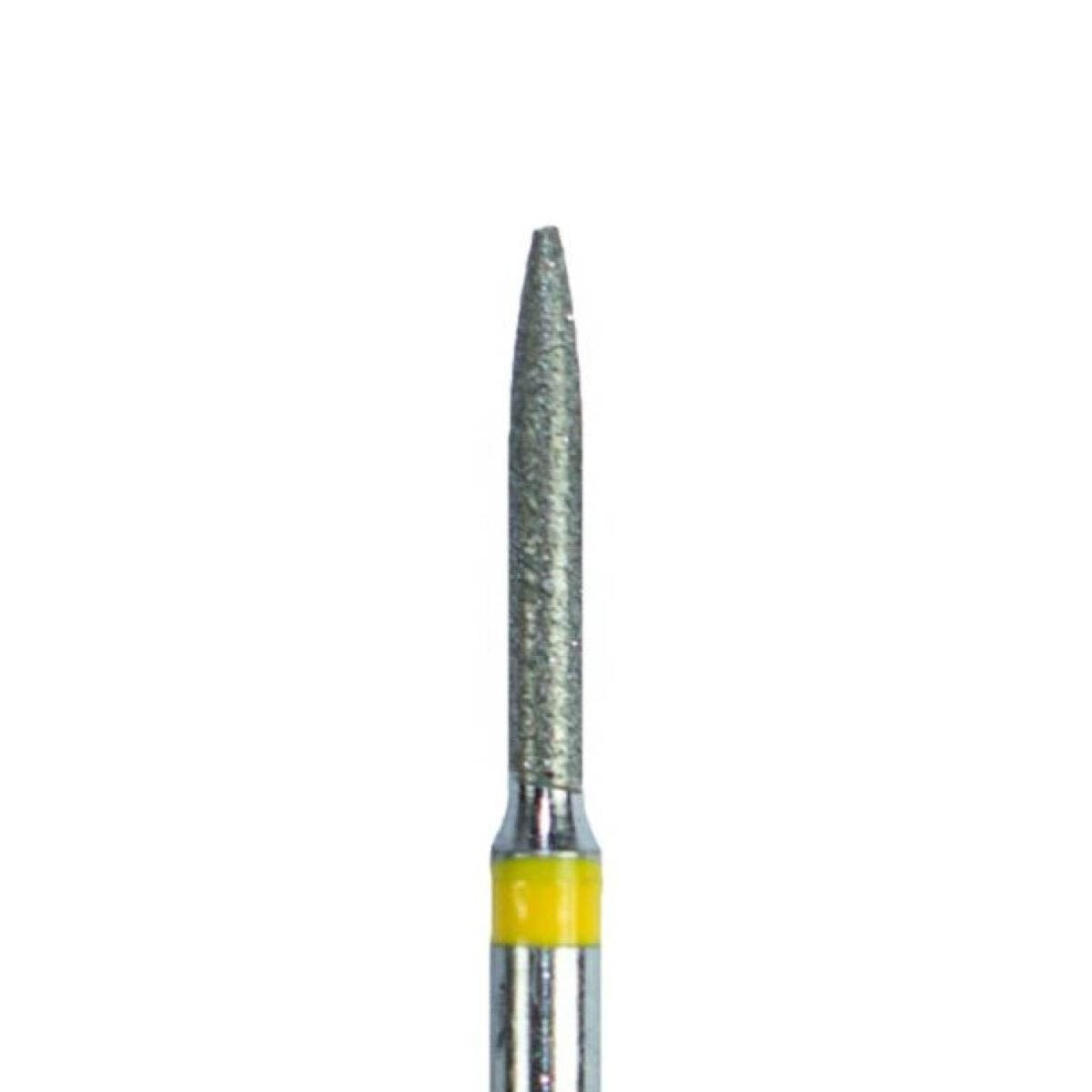 ODS Precision FG #856.016 Super Fine Grit Round End Taper Diamond Burs, 1.6mm Head Diameter, 10/Pk