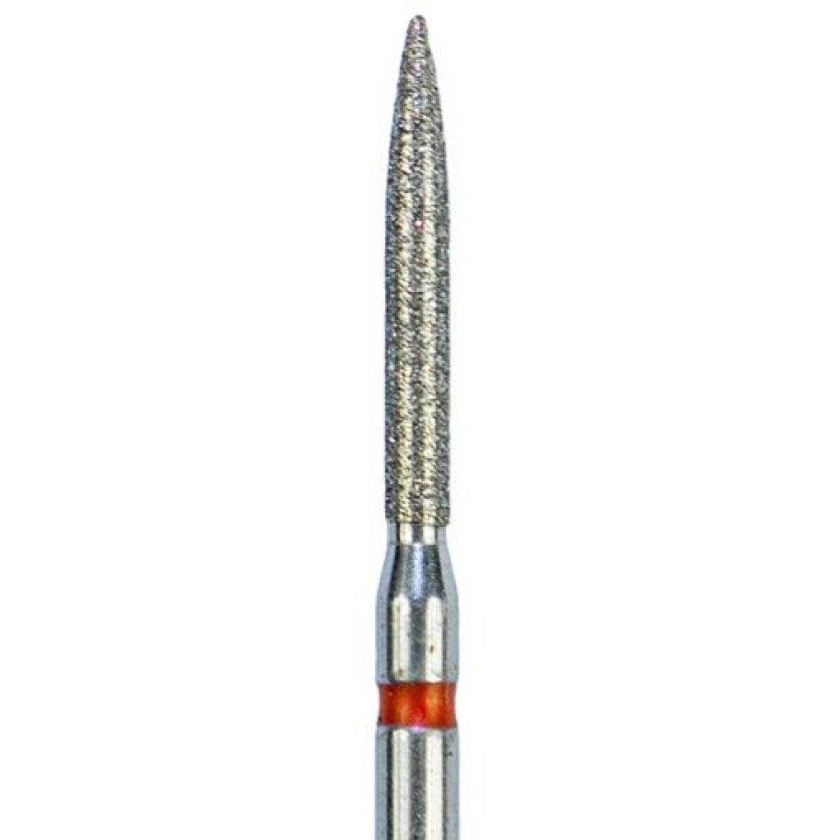 ODS Precision FG #863.014 Fine Grit Flame Shaped Diamond Burs, 1.4mm Head Diameter, 10/Pk