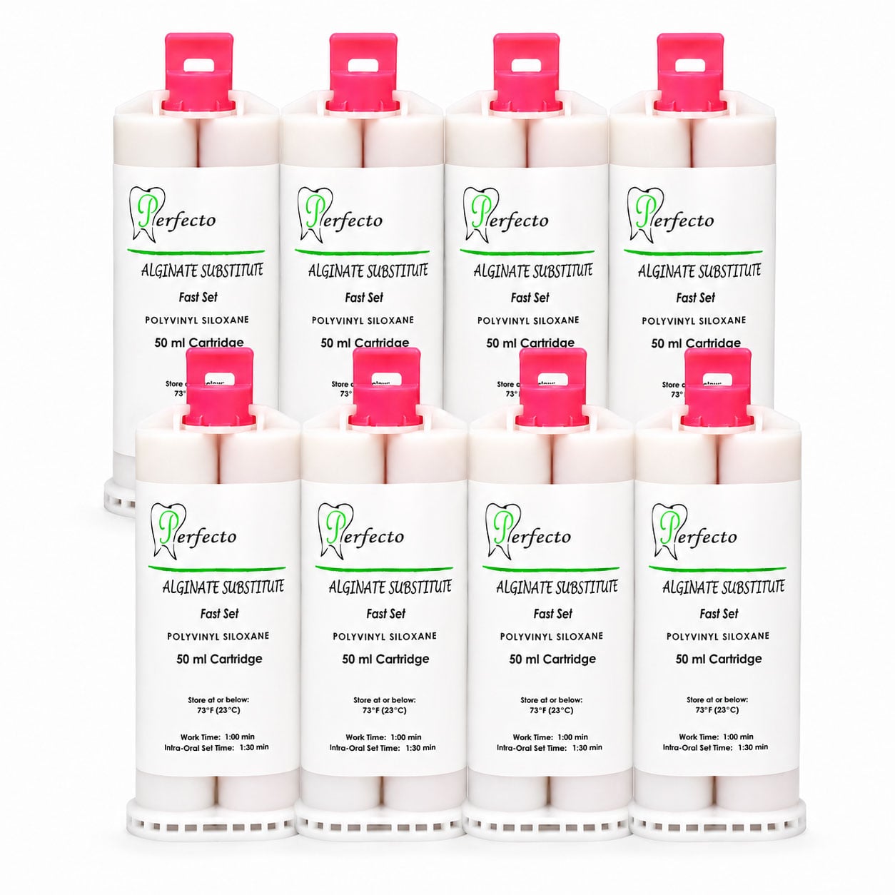 Perfecto VPS Alginate Substitute, Fast Set, 50mL Cartridges, 8/Box