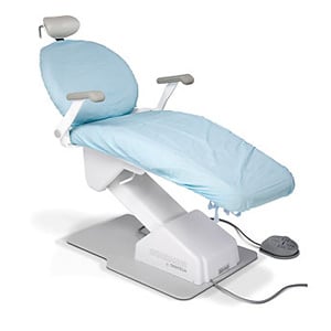 Omnia Back Cover and Seat Cover Sets, Sky Blue, Fluid-Proof, Elasticized, 15/Box