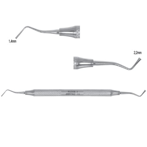 Osung OR3 Oregon Amalgam Plugger, Serrated Ends 1.4mm/2.2mm, Lightweight Stainless Steel Handle