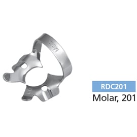 Osung #201 Winged Molar Stainless Steel Rubber Dam Clamp, Single