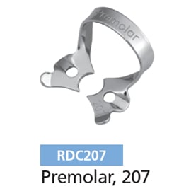 Osung #207 Pre-molar Winged Stainless Steel Rubber Dam Clamp, Single Clamp