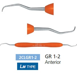 Osung GR 1-2 Gracey Curette, Silicone Handle, Anterior, LM Type (European)