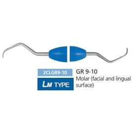 Osung GR 9-10 Gracey Curette, Silicone Grip Handle, Molars Facial/Lingual, LM Type (European)