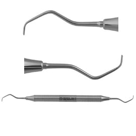 Osung GR 7-8 Rigid Gracey Curette, Stainless Steel Handle, for Premolars and Molars
