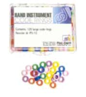 Pac-Dent Silicone Instrument Code Rings, Small, Assorted Colors, 120/Box, CR-100