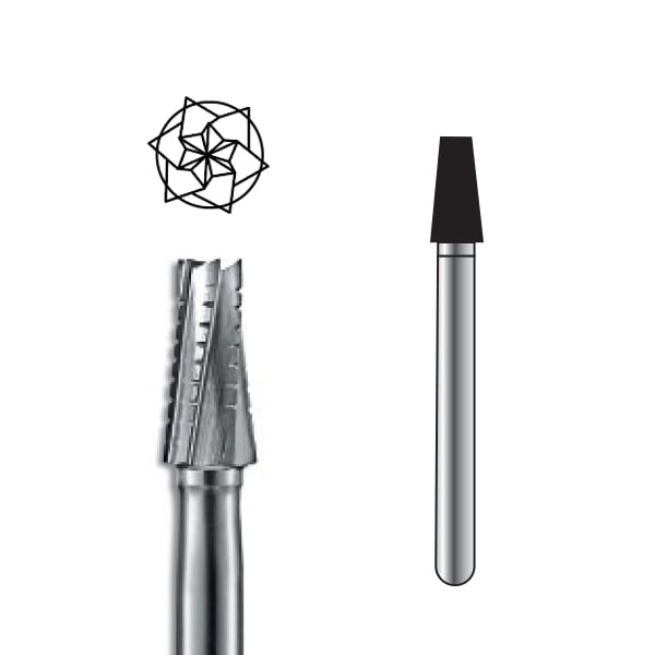 Pac-Dent HP #703 Taper Fissure Crosscut Carbide Bur, Package of 10