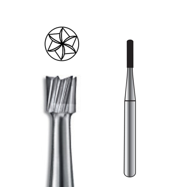 Pac-Dent FG #331L SS (Short Shank) Pear Shaped Carbide Bur, Package of 10