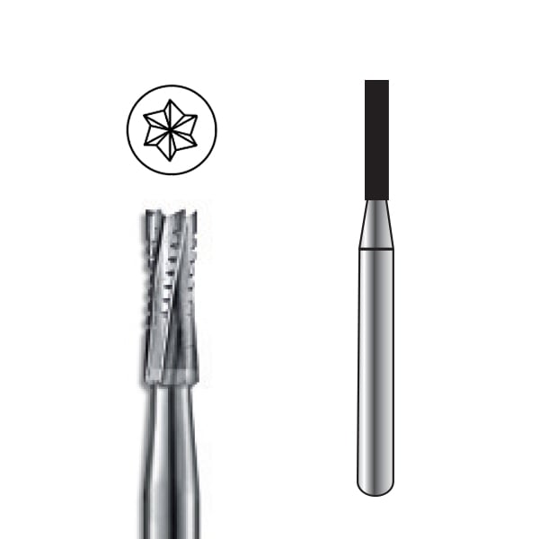 Pac-Dent FG #558L Straight Fissure Crosscut Carbide Bur, Package of 10