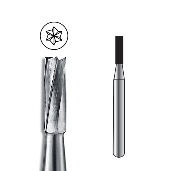 Pac-Dent FG #58 Straight Fissure Carbide Bur, Package of 10
