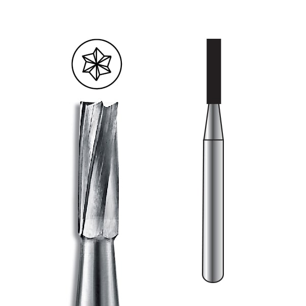 Pac-Dent FG #58L Straight Fissure Carbide Bur, Clinic Pack of 100, 01KZ65A7B0Q43K1H5DFT4MGPE1