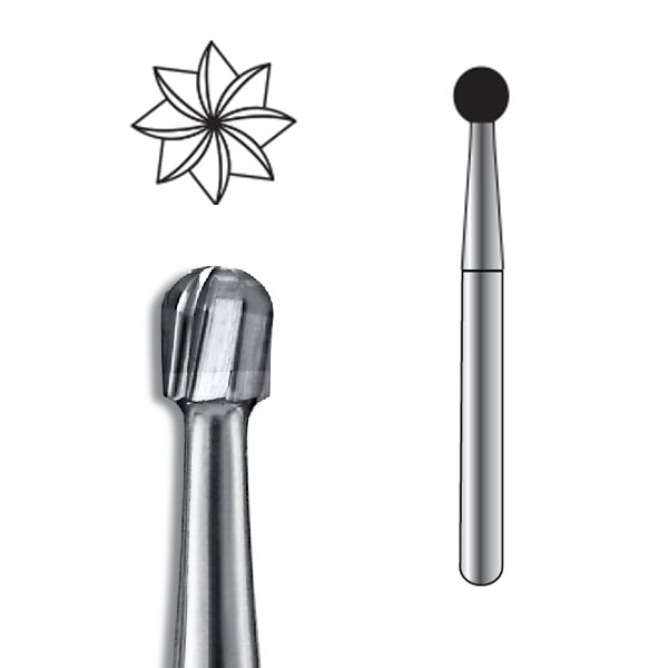 Pac-Dent HP #10 Round Carbide Bur, Package of 10