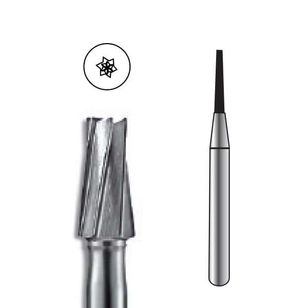 Pac-Dent HP #169L Taper Fissure Carbide Bur, Package of 10 Burs