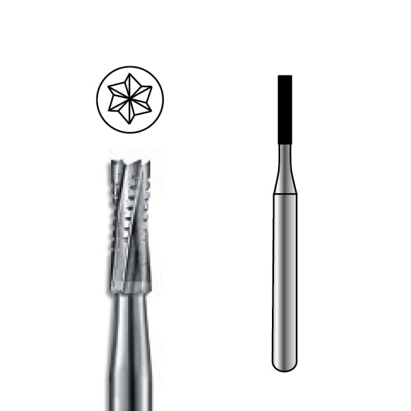 Pac-Dent HP #556 Straight Fissure Crosscut Carbide Bur, Package of 10