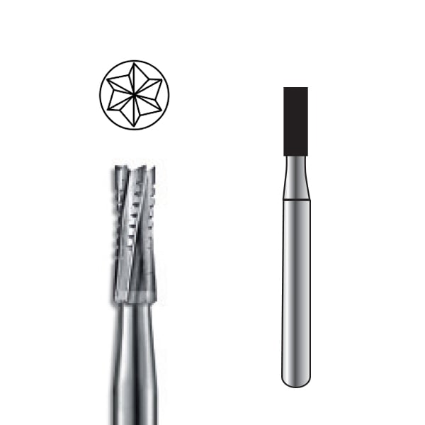 Pac-Dent HP #559 Straight Fissure Crosscut Carbide Bur, Pack of 10
