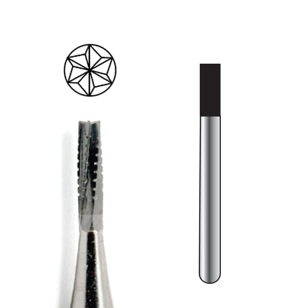 Pac-Dent HP #560 Straight Fissure Crosscut Carbide Bur, Package of 10